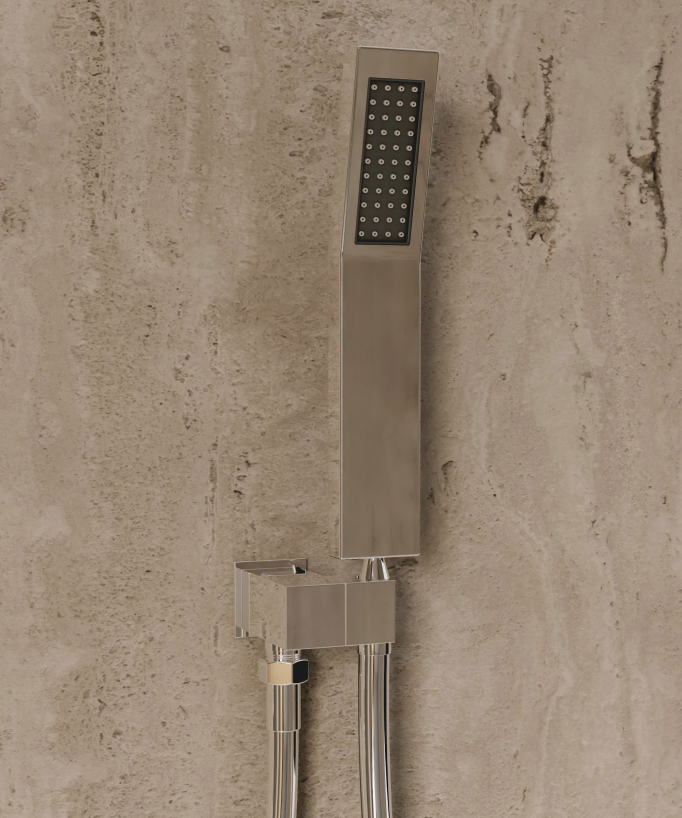 Ciel de douche thermostatique encastré au plafond 500 mm, 3 jets de corps Chromé - Sirius