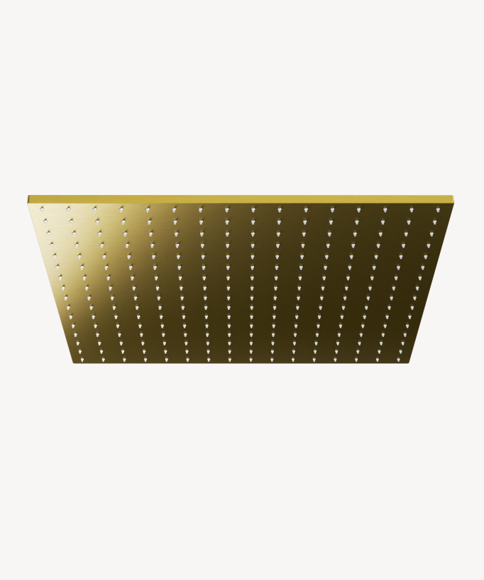 Ciel de douche thermostatique encastré au plafond 500 mm, 3 jets de corps Doré - Sirius