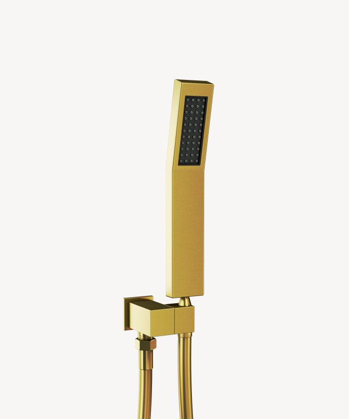 Ciel de douche thermostatique encastré au plafond 500 mm, 3 jets de corps Doré - Sirius