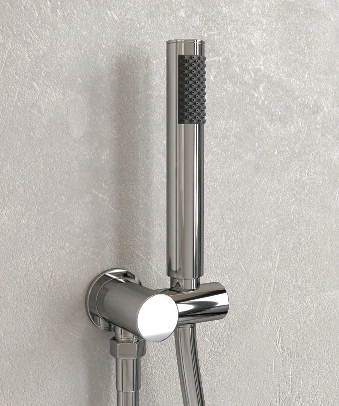 Colonne de douche encastrée thermostatique pommeau pluie anti calcaire Chromé - Corbeau