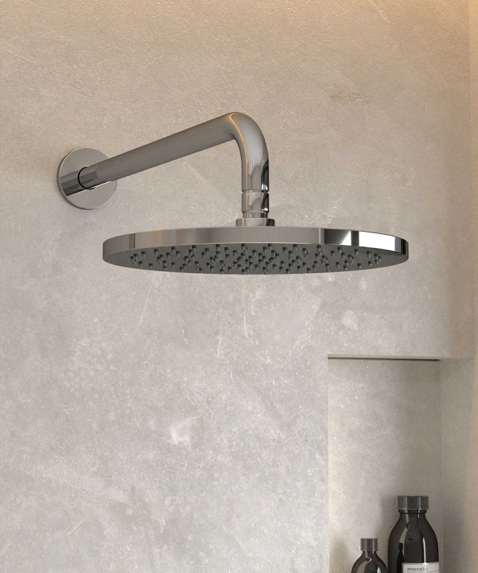 Colonne de douche encastrée thermostatique pommeau pluie anti calcaire Chromé - Corbeau