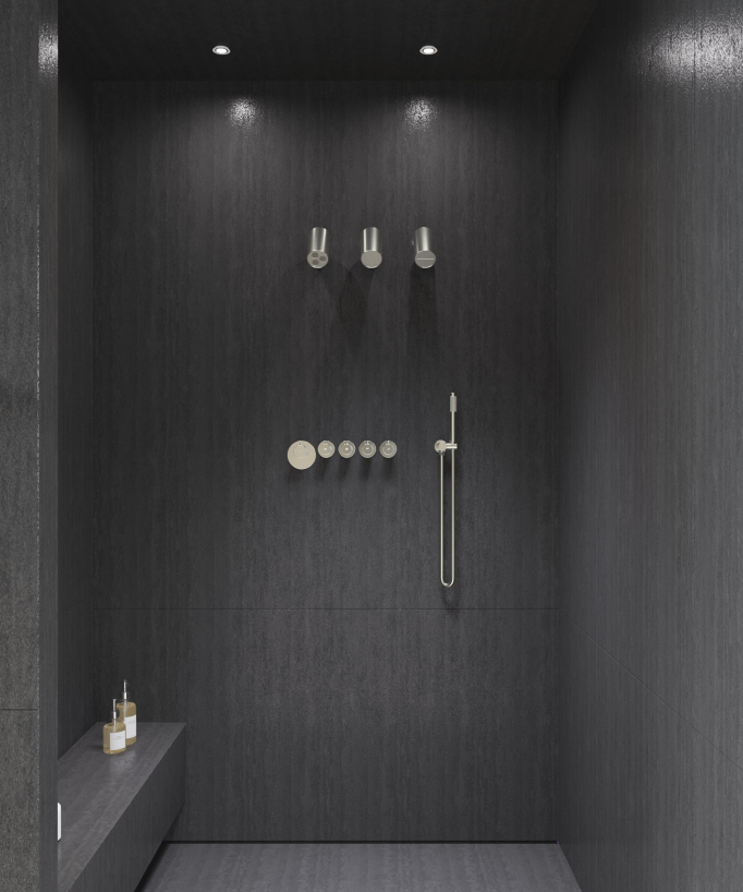 Pack mitigeur thermostatique multi-spray avec pommeau orientable - Corbeau