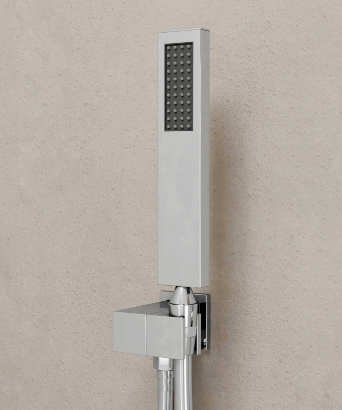 Colonne de douche et bain encastrée avec bec cascade Chromé - Thilia