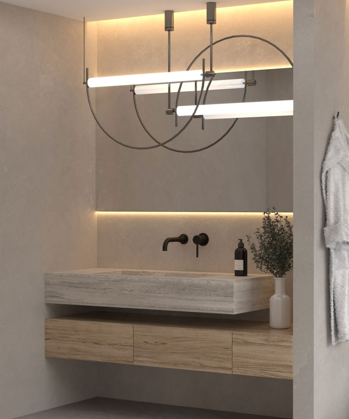 Mitigeur lavabo mural Noir - Corbeau