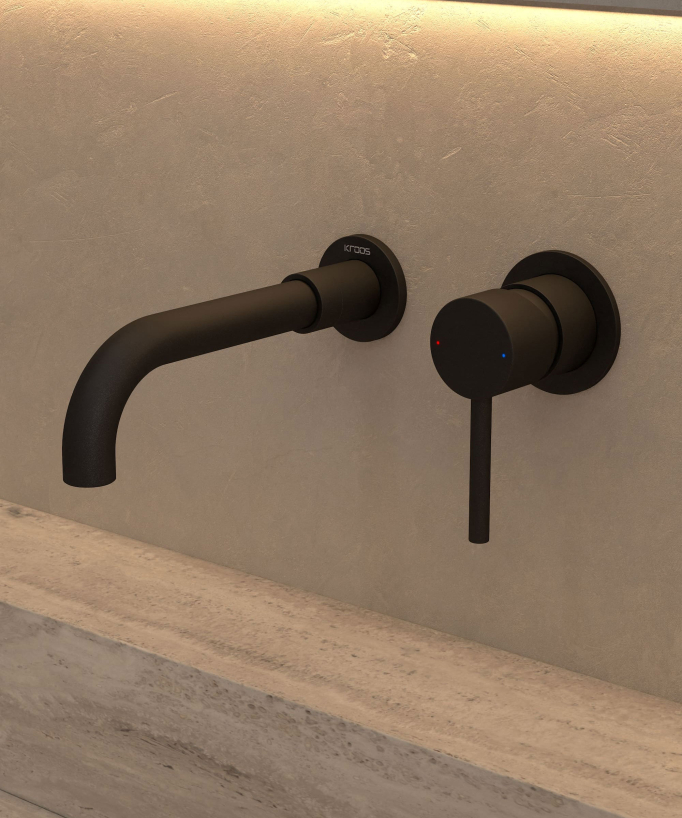 Mitigeur lavabo mural - Corbeau