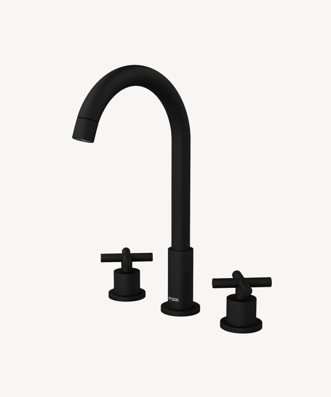 Robinet mélangeur lavabo sur plage Noir - Corbeau
