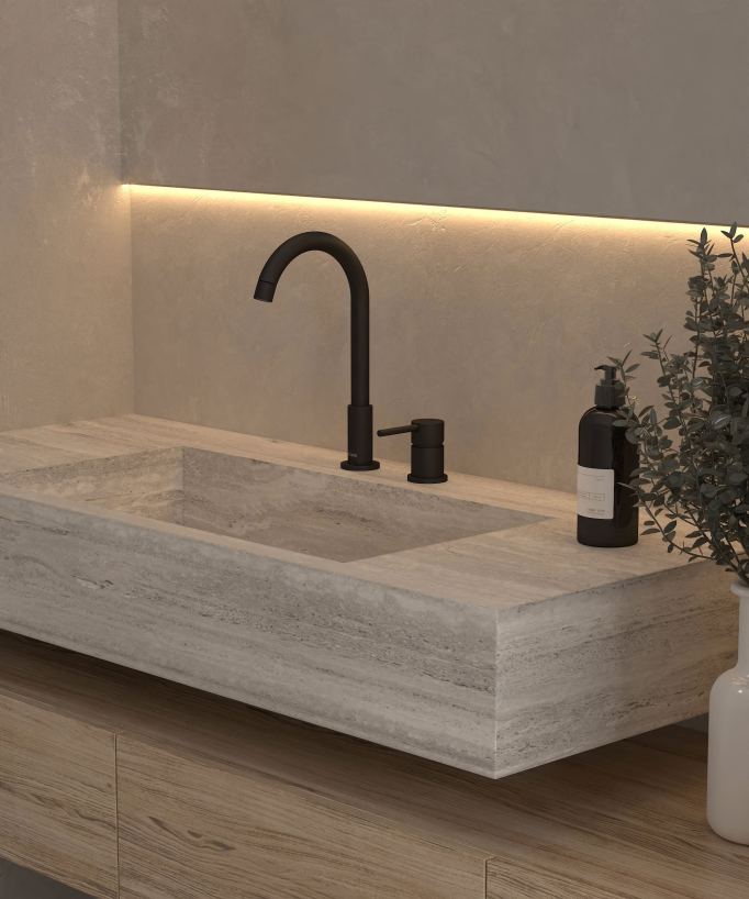 Mitigeur de lavabo 2 trous Noir - Corbeau