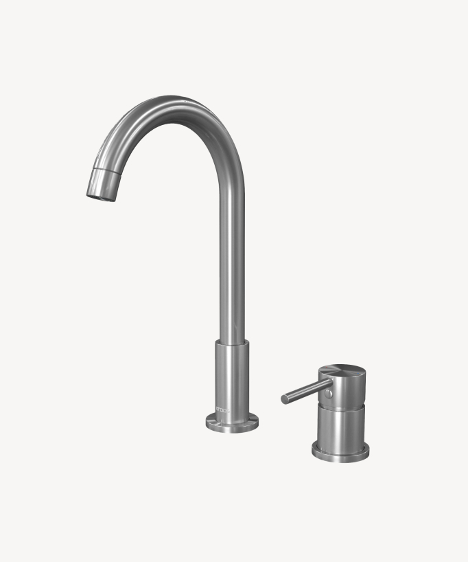 Mitigeur de lavabo 2 trous Nickel brossé - Corbeau