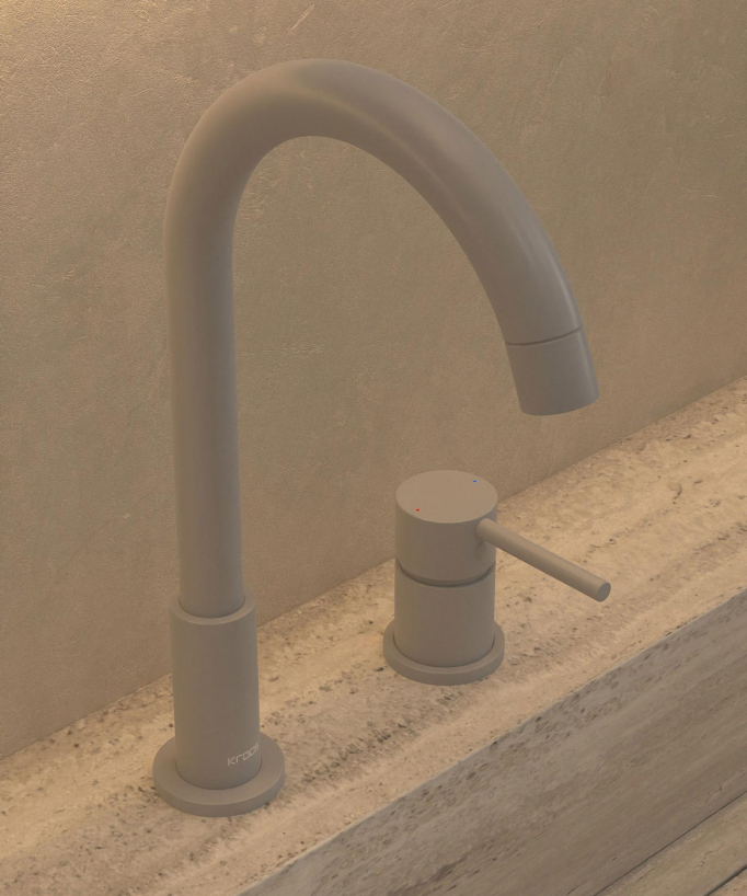 Mitigeur de lavabo 2 trous Blanc - Corbeau