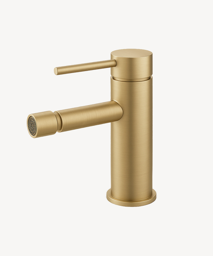 Mitigeur bidet monotrou Doré brossé - Corbeau
