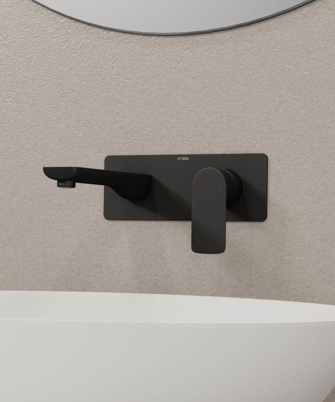Mitigeur lavabo encastré Noir - Nunki