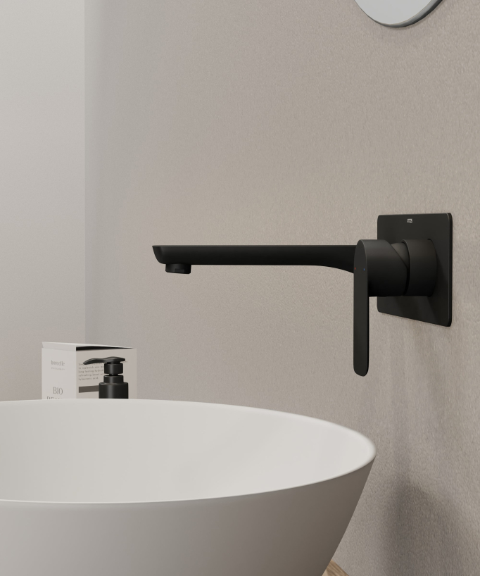 Mitigeur lavabo encastré Noir - Nunki