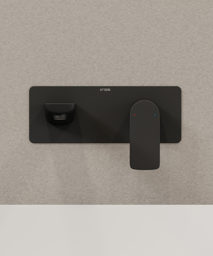 Mitigeur lavabo encastré Noir - Nunki