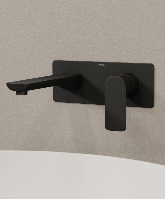Mitigeur lavabo encastré Noir - Nunki