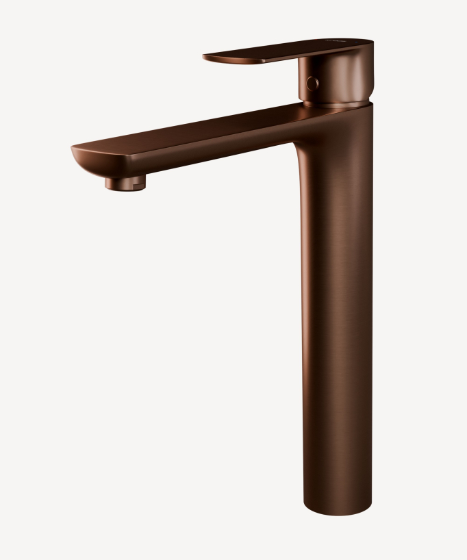 Robinet mitigeur vasque Or rose brossé - Nunki