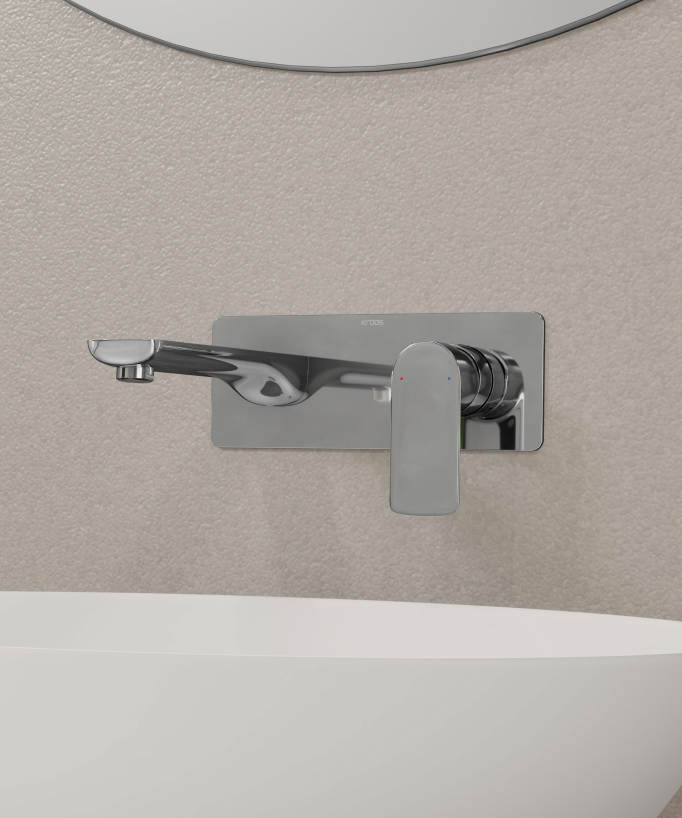 Mitigeur lavabo encastré Chromé - Nunki