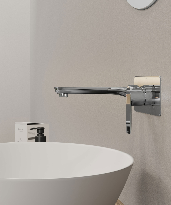 Mitigeur lavabo encastré Chromé - Nunki