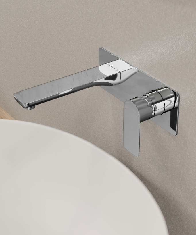 Mitigeur lavabo encastré Chromé - Nunki
