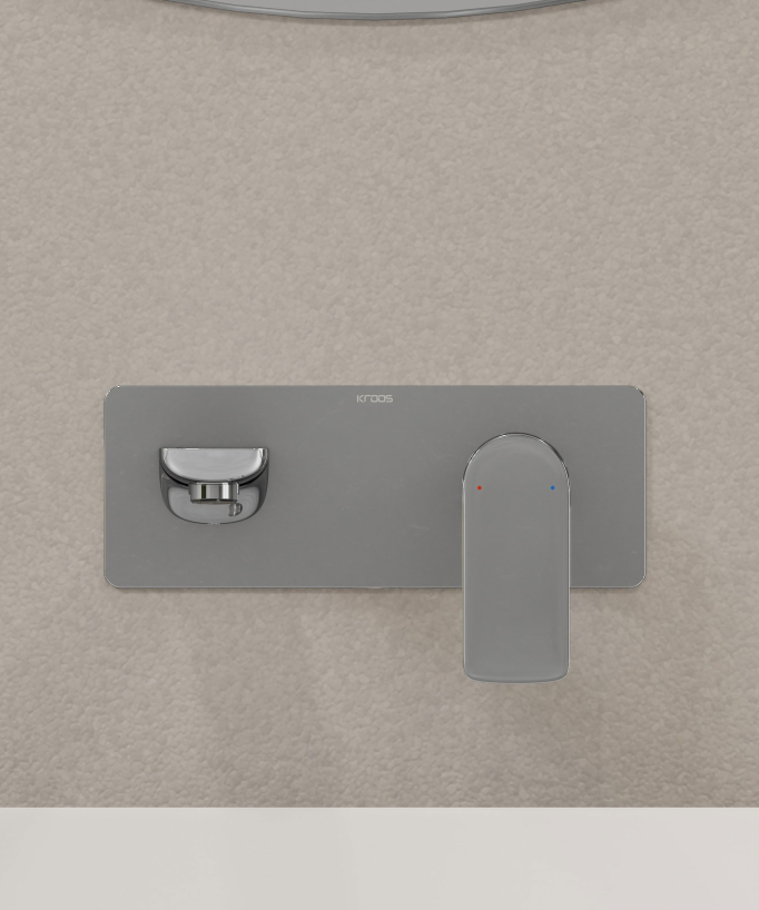 Mitigeur lavabo encastré Chromé - Nunki