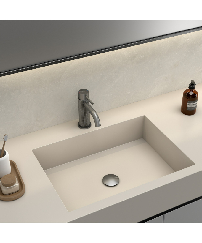 Mitigeur lavabo à poser Gun métal - Ischia