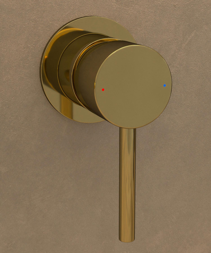 Mitigeur lavabo mural Doré - Corbeau