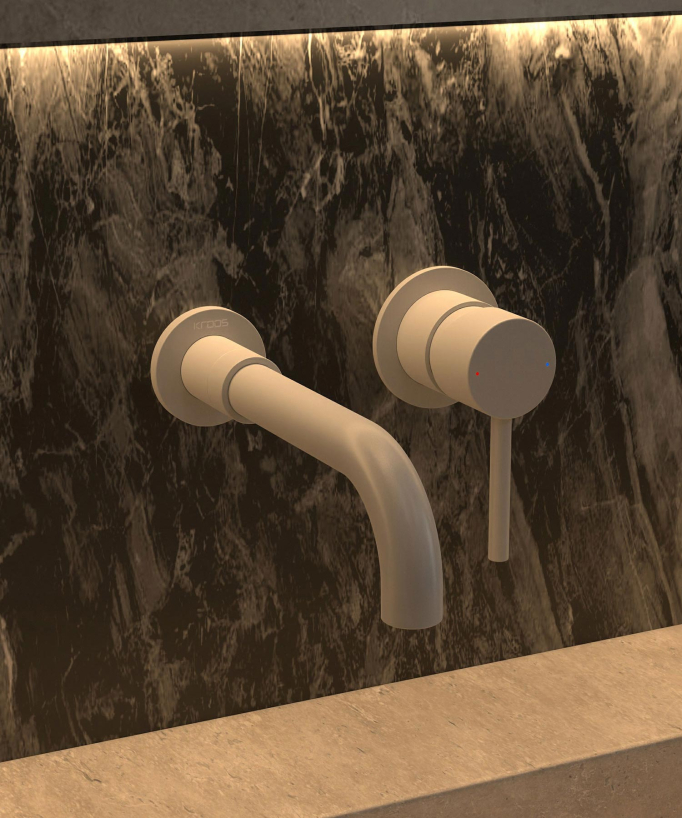 Mitigeur lavabo mural Blanc - Corbeau