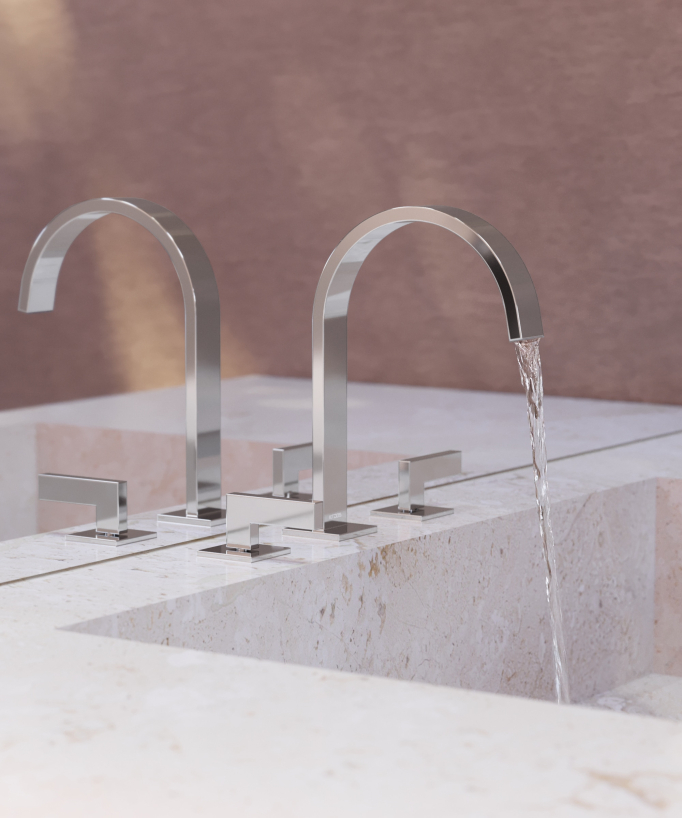 Mélangeur de lavabo 3 trous Chromé - Fiumina