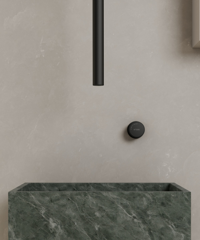 Mitigeur de lavabo suspendu plafond sans réglage de débit Noir - Leros