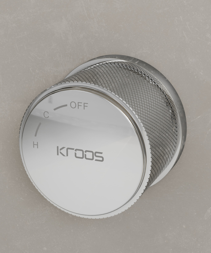 Mitigeur de lavabo suspendu plafond sans réglage de débit Chromé - Leros