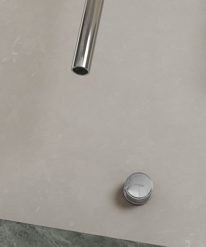 Mitigeur de lavabo suspendu plafond sans réglage de débit Chromé - Leros