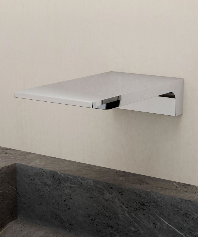 Mitigeur lavabo mural cascade Chromé - Thilia