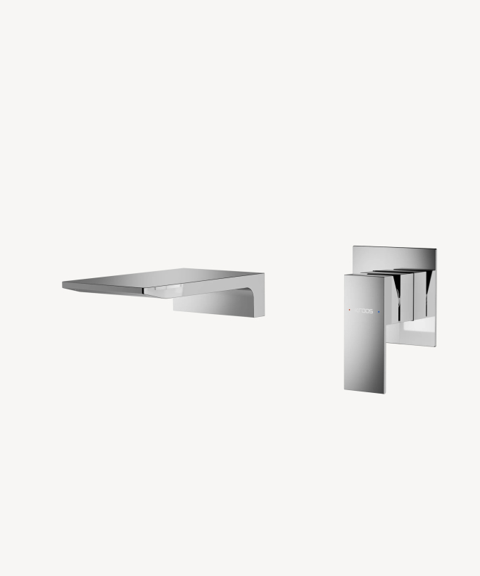 Mitigeur lavabo mural cascade Chromé - Thilia