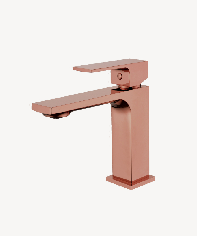 Robinet lavabo mitigeur or rose - Sirius