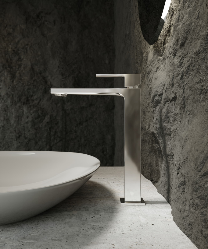Robinet mitigeur lavabo réhaussé chromé - Sirius