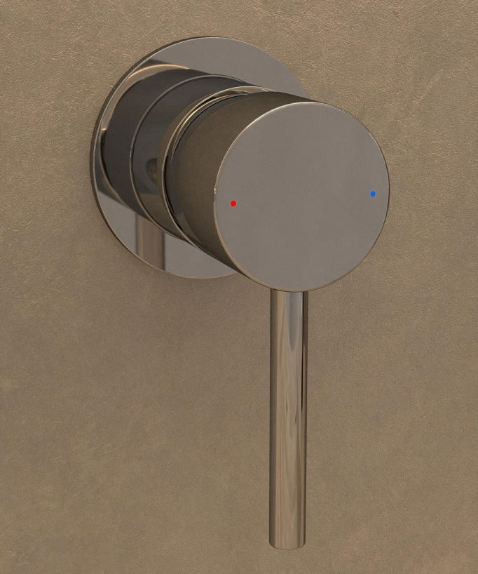 Mitigeur lavabo mural Chromé - Corbeau