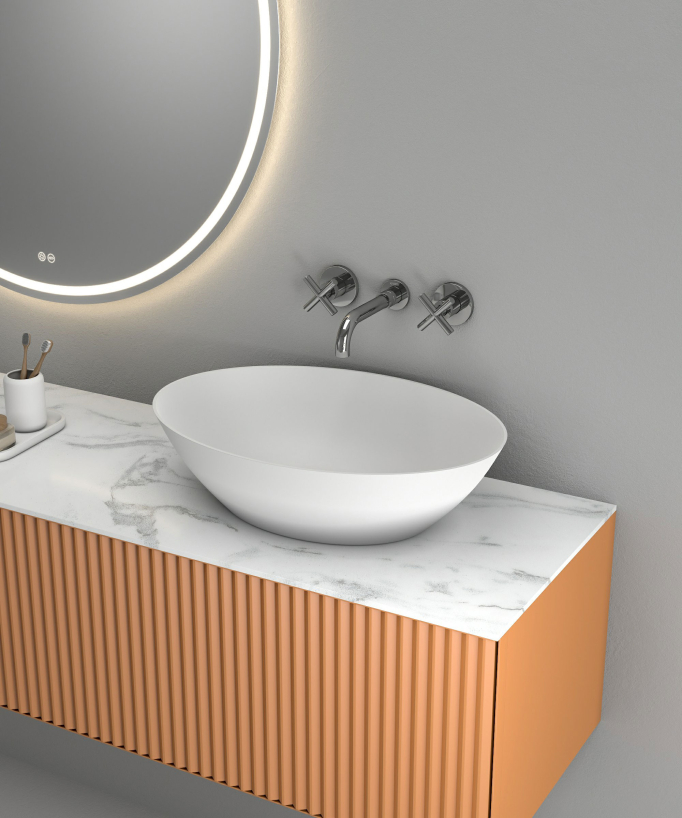 Robinet mélangeur lavabo mural Chromé - Corbeau