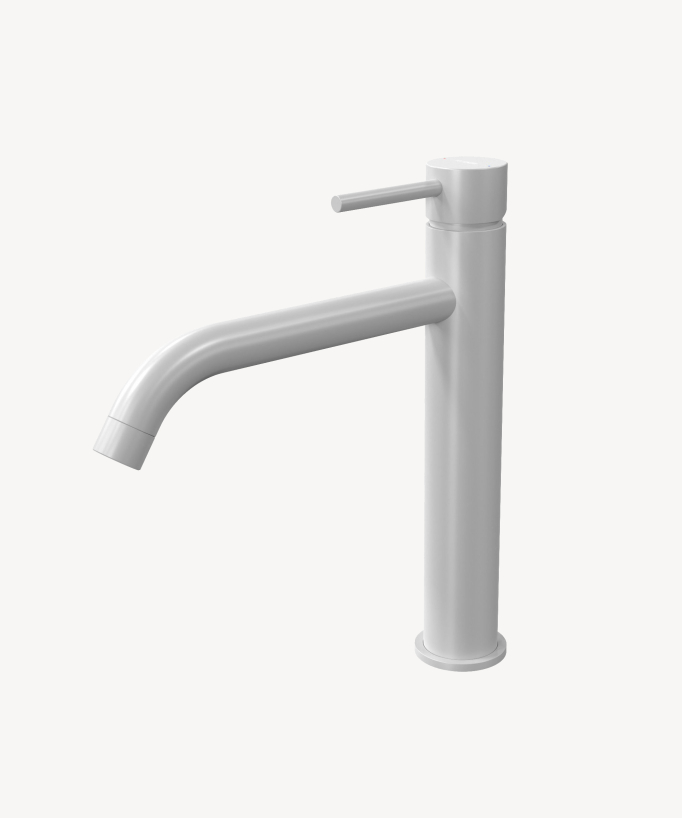 Mitigeur vasque avec bec long Blanc - Corbeau