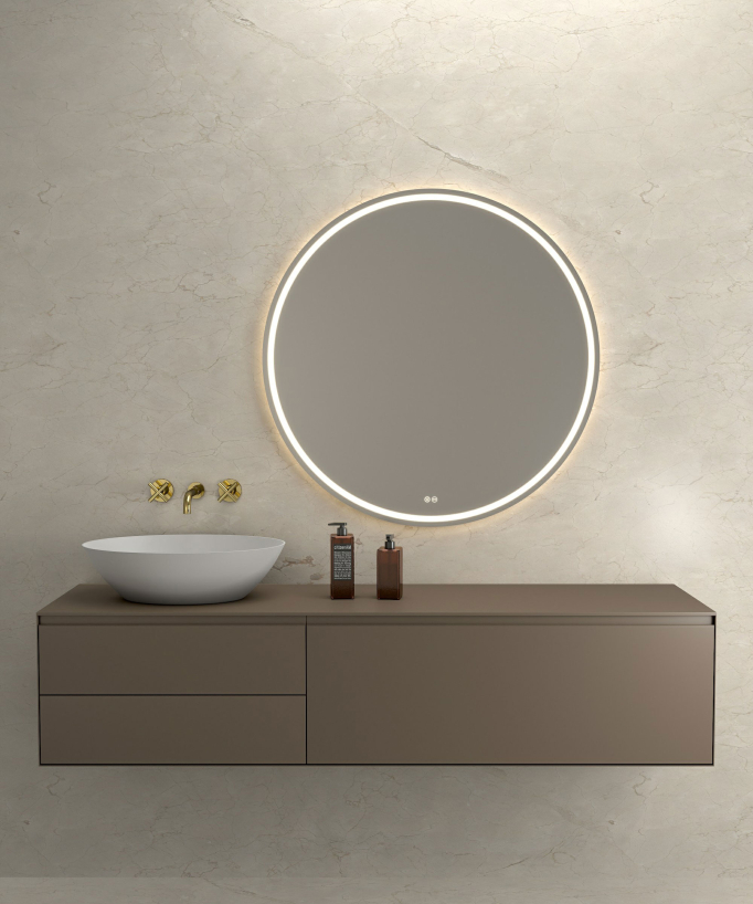 Robinet mélangeur lavabo mural Doré - Corbeau