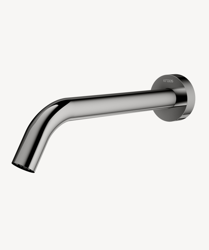 Robinet lavabo automatique mural, eau froide Chromé - Corbeau