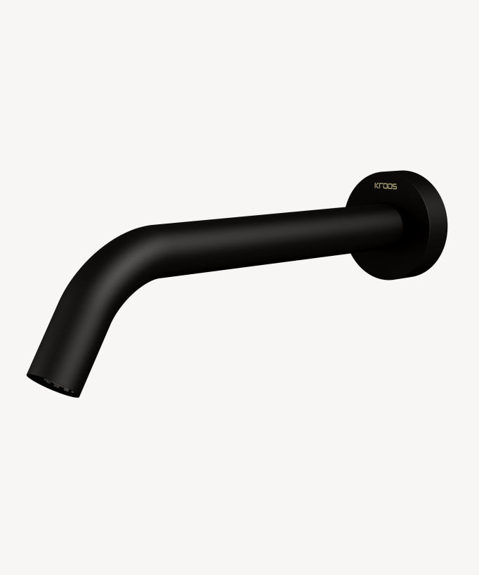 Robinet lavabo automatique mural, eau froide Noir - Corbeau