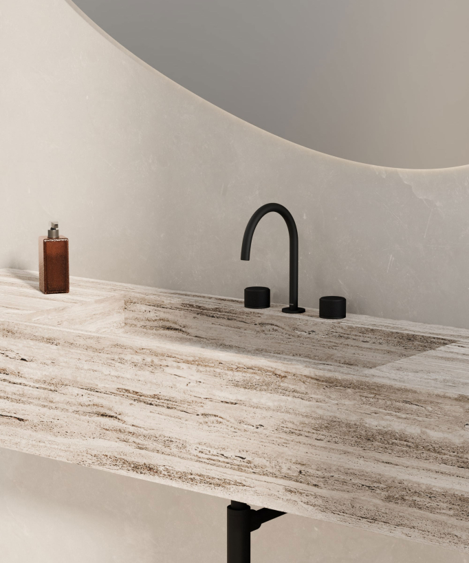 Robinet mélangeur de lavabo sur plage Noir - Leros