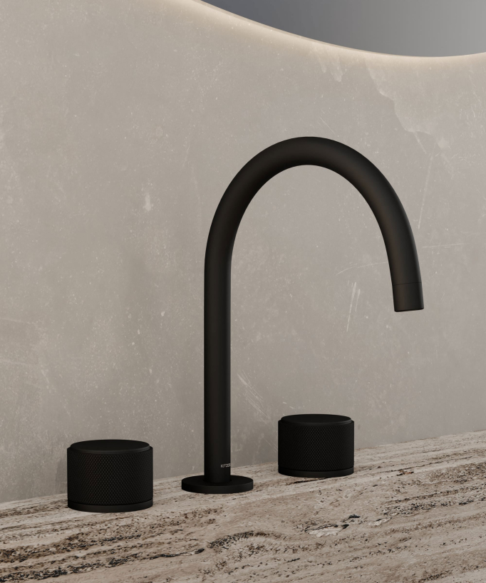 Robinet mélangeur de lavabo sur plage Noir - Leros