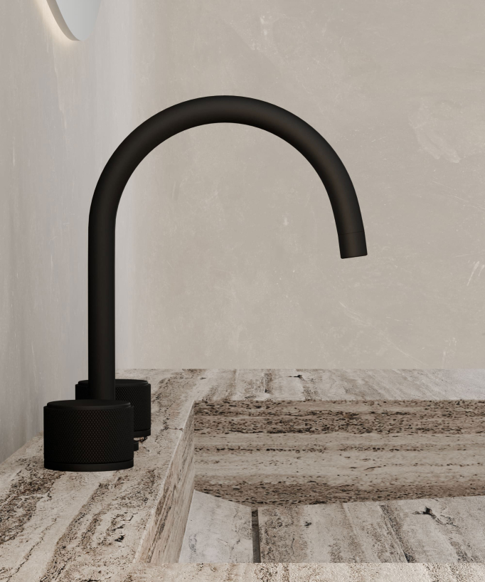 Robinet mélangeur de lavabo sur plage Noir - Leros