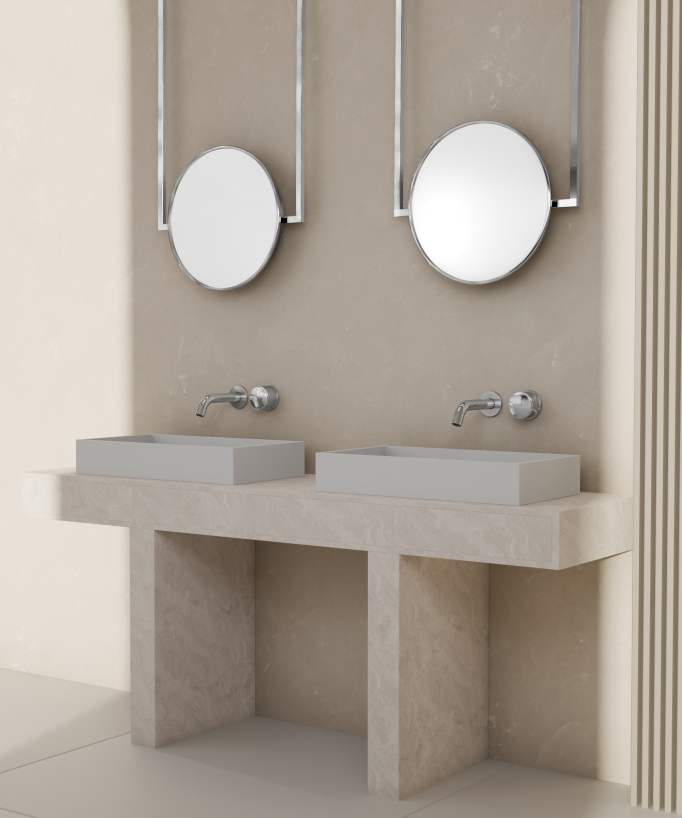 Mitigeur lavabo encastré sans réglage de débit Chromé - Leros