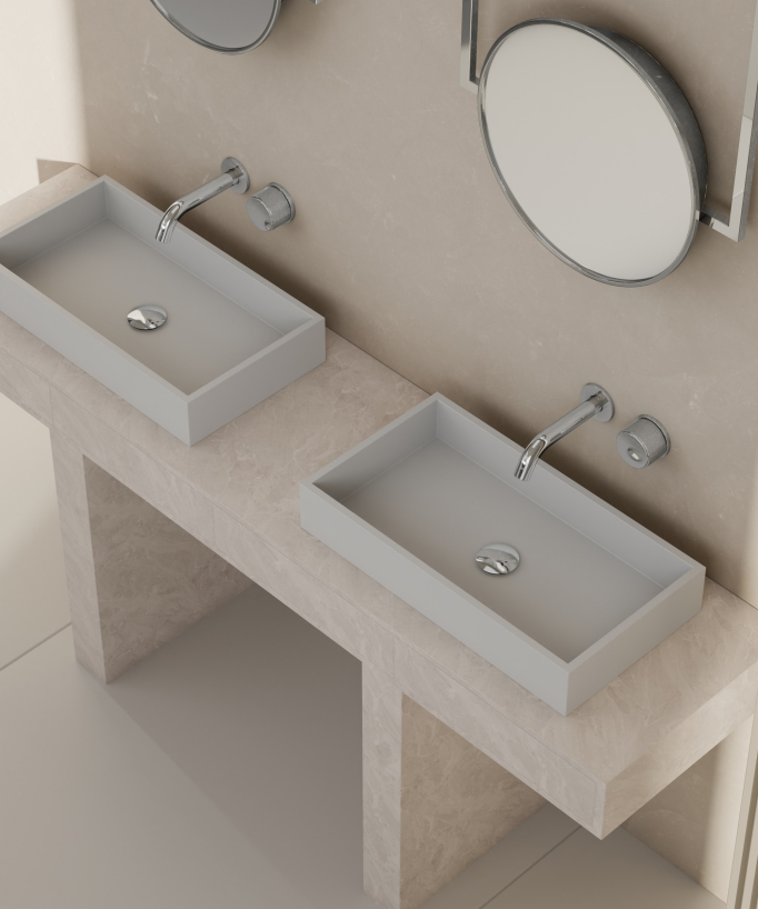 Mitigeur lavabo encastré sans réglage de débit Chromé - Leros