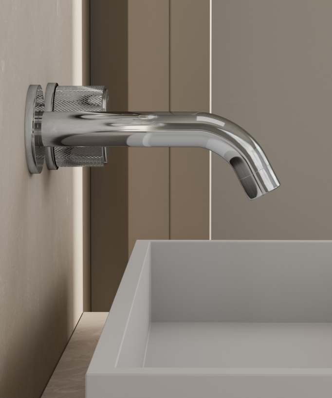 Mitigeur lavabo encastré sans réglage de débit Chromé - Leros