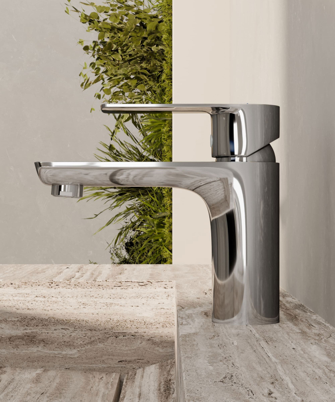 Mitigeur lavabo à poser Chromé - Nunki