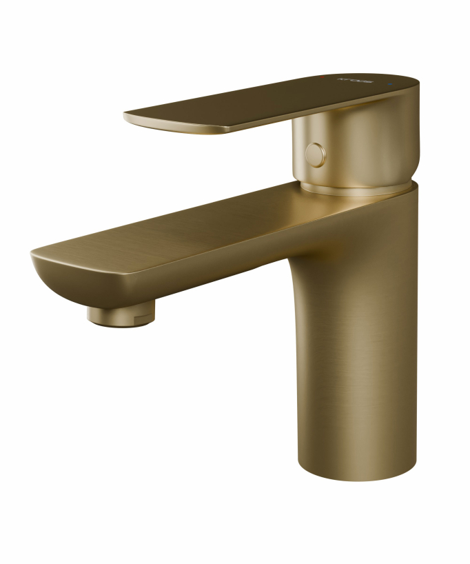 Mitigeur lavabo à poser Doré brossé - Nunki