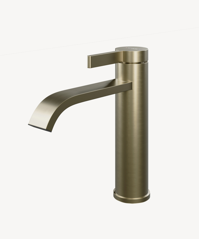 Mitigeur de lavabo Doré brossé - Fiumina