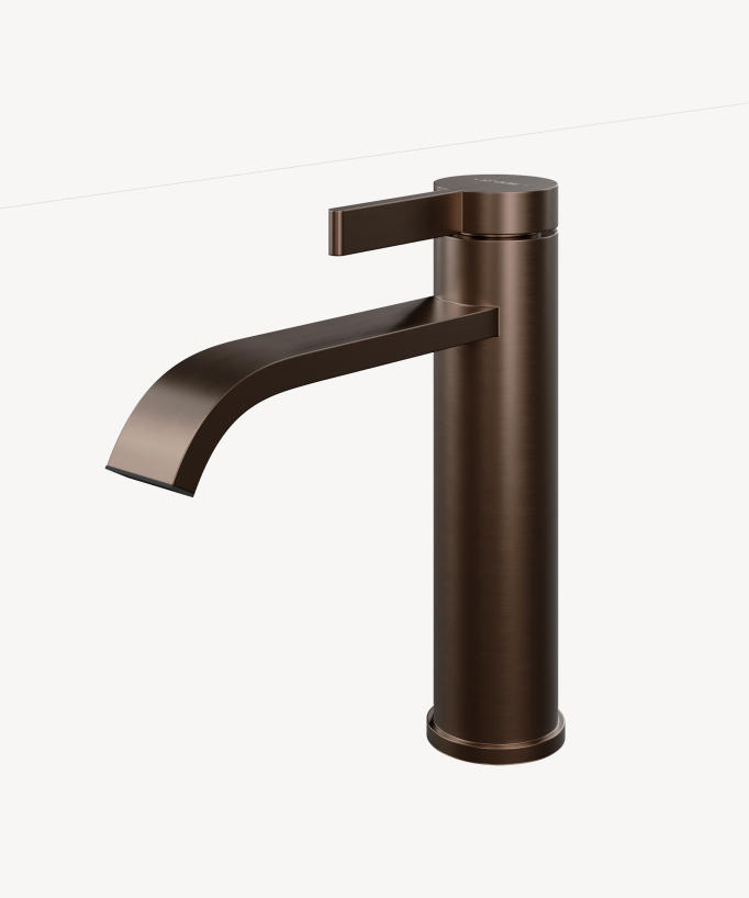 Mitigeur de lavabo Or rose brossé - Fiumina